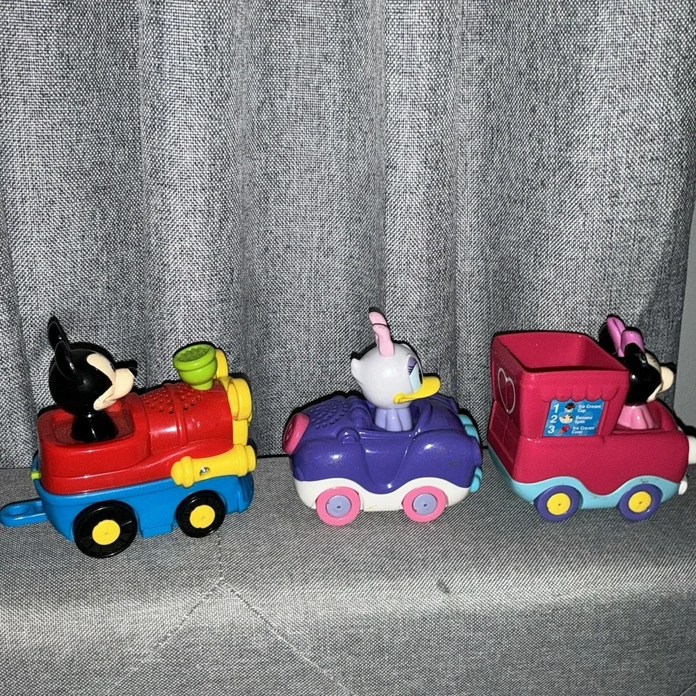 VTech Smart Wheels Disney Minnie Mickey Train Daisy Duck Ice‎ Cream Car Truck